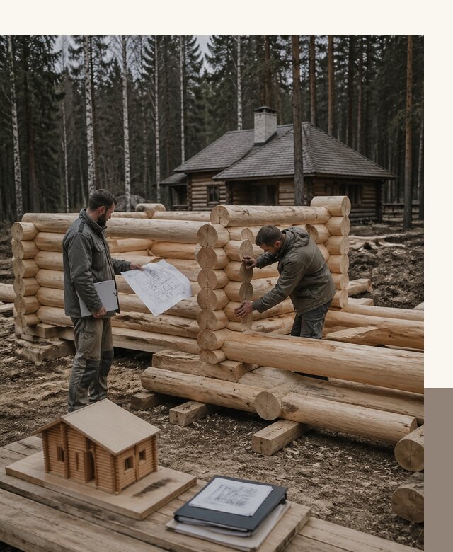 Проектирование и строительство домов из бревна в Курчатове